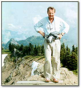 Dr. Peter Taylor in Olympic Mountains in 1988