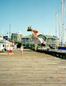 5-18-97 backflip infront of Cucina's, Seattle